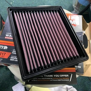 K&N Engine Air Filter High-Flow Original Lifetime For Ford Fiesta 33-3117 - Picture 1 of 3