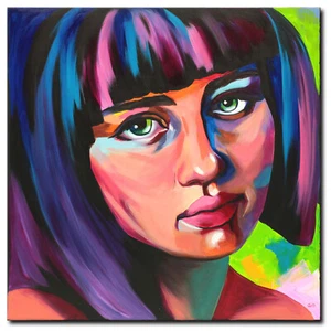 NOVAARTE Acryl Bild Gemälde Frau Abstrakte Malerei Kunst Modern Mädchen ORIGINAL - Bild 1 von 7