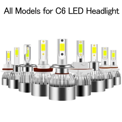 COB H4 LED Headlight Kit Light Bulbs High Low Beam 6000K HB2 9003 2600W 390000LM - Image 1 of 4