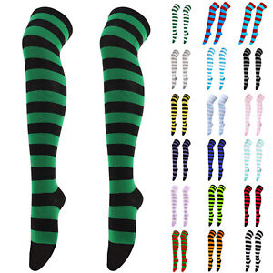 1 Pair Christmas High Long Stockings For Womens Over Knee Socks Christmas