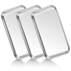 3-Pack Medical Tray Stainless Steel Dental Lab Instruments Surgical Metal Trays - Picture 1 of 5