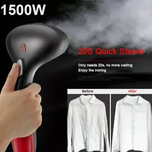 Hand Held Clothes Garment Steamer Upright Iron Portable Travel 1500W Fast Heat - Picture 1 of 9