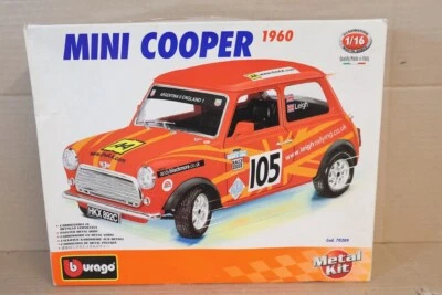 BURAGO 70209 1/16 SCALE 1960 MINI COOPER BLACKMORE LEIGH ARGENTINA MODEL KIT om - Image 1 of 4
