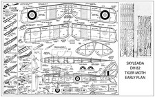 Skyleada D.H. Tiger Moth plan 20' span free flight
