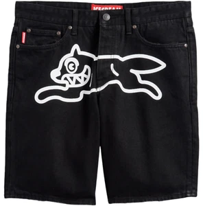 ICECREAM BBC Black Dog Denim Short 451-3100 Black Caramel Brand New Withtags - Picture 1 of 2