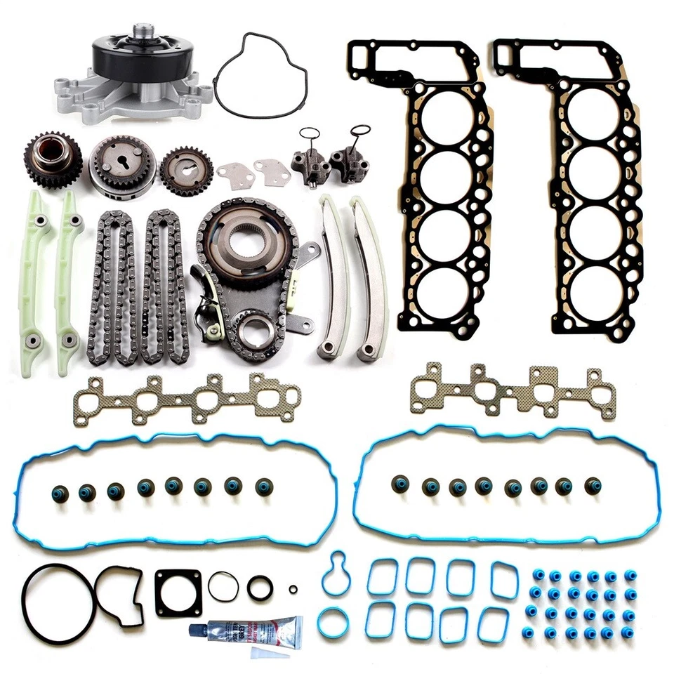 Head Gasket Set Water Pump Timing Chain Kit For 2000 2001 Dodge Durango 4.7L - Image 1 of 4