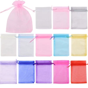 Time to Sparkle 25/50/100PCS ORGANZA GIFT BAGS Wedding Party Favour Jewellery - Picture 1 of 18