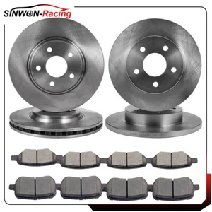 Pastillas de freno y rotores de disco de cerámica delanteros y traseros de 2,4 L para Chevrolet Malibu 08-12 - Imagen 1 de 21