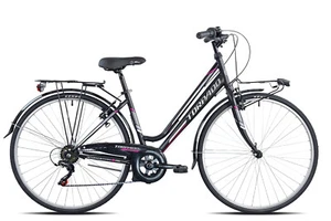 BICI TORPADO CITY BIKE BICICLETTA T481 ALBATROS BICICLETTA 28'' DONNA ACCIAIO 6V - Foto 1 di 3