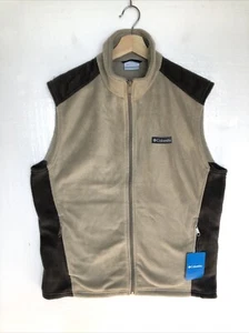 NEW Columbia Vest Men's Medium Gray Full Zip Sleeveless Jacket Fleece NWT - Picture 1 of 8