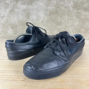 Nike SB Zoom Stefan Janoski mens 10.5 Sneakers Triple Leather Black 616490-006 - Picture 1 of 14