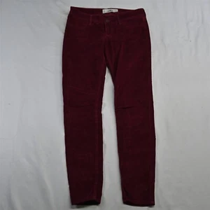 Hollister 3 / 26 Red Corduroy Skinny Stretch Womens 5 Pocket Pants - Picture 1 of 9