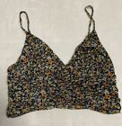 Urban Outfitters Cropped Floral Spaghetti Strap Top Size Large