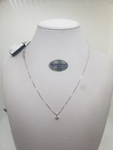 RECARLO COLLANA DONNA PUNTO LUCE ORO BIANCO 18KT E DIAMANTE 0.10 CT (0259) - Imagen 1 de 10