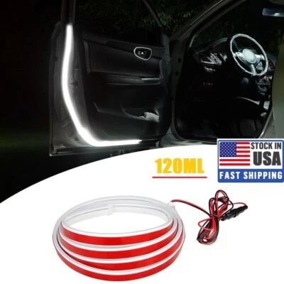 White 120cm Flexible Car Hood Day Running LED Light Strip Lamp Accessories Decor - Image 1 of 4