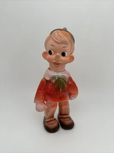 Vintage Pinocchio Toy By Brev Made In Italy Rubber Toy 1950s Era- 9In …103 - Picture 1 of 24