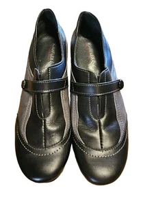 Kiarflex Women Shoes Leather Mary Jane Black Silver Size 41 Au 9 - Picture 1 of 6