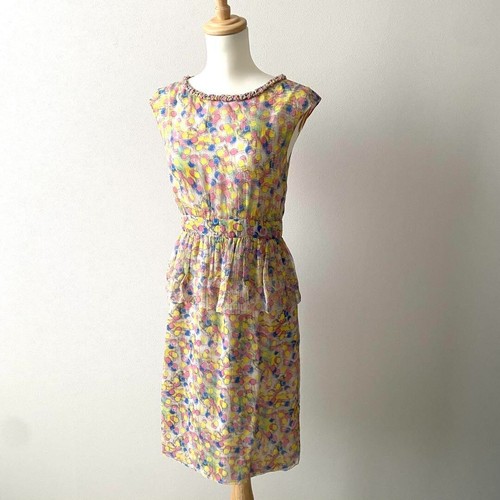 Abito CHANEL in seta multicolore taglia 36 ottime condizioni