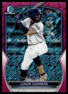 2023 Bowman Chrome JUNIOR CAMINERO FUCHSIA SHIMMER REFRACTOR 157/199 BCP-162 RAY - Picture 1 of 2