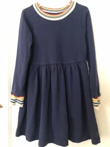 Hanna Andersson Girls Dress Size 5 / Sz 110 CM Blue Sweatshirt Dress Fall Winter - Picture 1 of 6