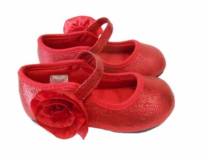 ❤️ Gr. 2 NEU Baby Hirsch Festlich Rubinrot Weihnachten Kleinkind Mädchen Mary Jane Schuhe ❤️ - Bild 1 von 1