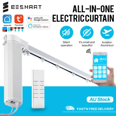 2- 6M Smart WIFI Electric Curtains DIY Smart Motorised Curtain Rail Track System - image 1 of 4
