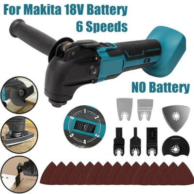 For Makita 18V Li-ion Cordless Oscillating Multi Tool 6 SPEED with Accessories - Image 1 of 4
