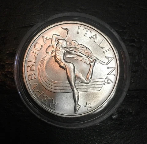 1987R Italy  500 Lire  .835 Silver Comm.  World Championship of Athletics Cover