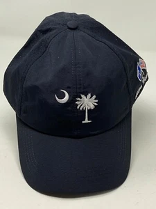 Hilton Head South Carolina Palmetto Moon Strapback Hat Adjustable Mesh Cap Navy - Picture 1 of 12