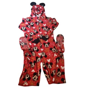 Pijama de orejas de Mickey Mouse con patas de Navidad para mujer mediano body rojo Disney - Imagen 1 de 9