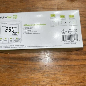 NEW TrickleStar Plug-In Energy Monitor 890EM-US-W Watt Meter Original Packaging - Picture 1 of 7