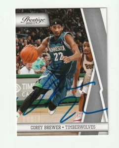 Corey Brewer Signed 2010-11 Panini Prestige Card Auto Timberwolves Autograph COA - Picture 1 of 1