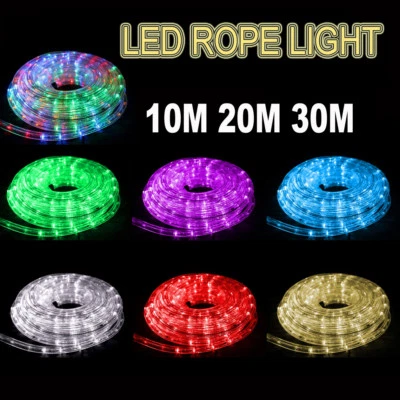 LED 10M 20M 30M Party Christmas Lights Wedding LED Rope Light Waterproof Xmas - image 1 of 4