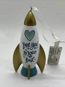 Hallmark Christmas Ornament Space Rocket Love You to the Moon and Back NEW! - Picture 1 of 2