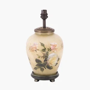 Classic Jenny Worrall Ceramic Table Lamp Vintage Ivory Cream Rose Flowers Base - Picture 1 of 3