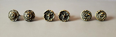 Antique Brass French Provincial Drawer Pulls / Knobs -- 3 Pair • 40.08$