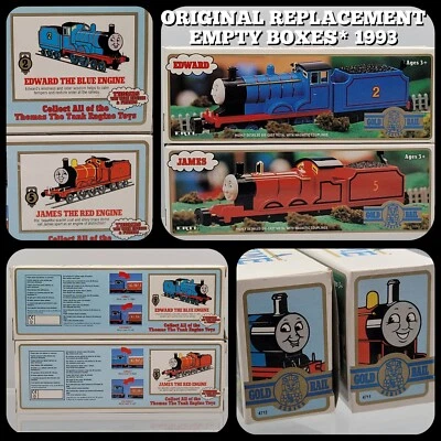 Ertl THOMAS Shining Time Station Gold Rail REPLACEMENT BOXES JAMES + EDWARD 1993 - Изображение 1 из 4