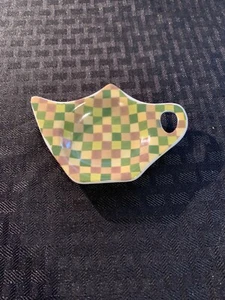 Vintage Debbie Mumm Tea Bag Holder Plaid EUC - Bild 1 von 3