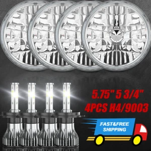 4PCS 5.75" Round LED Headlights Hi/Lo Beam for Chevy Corvair Truck 1961-1964 - Picture 1 of 15