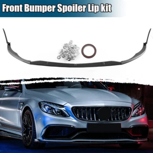 Carbon Style Front Bumper Lip Splitter For Mercedes Benz W205 C63 AMG S 15-2021 - Bild 1 von 13