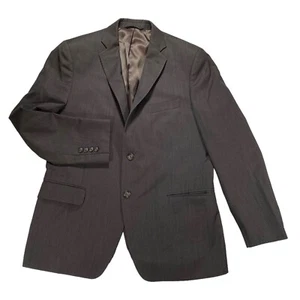 Mark Anthony Blazer Mens 40 Short Wool Brown Double Vented Sport Jacket Coat - Picture 1 of 18