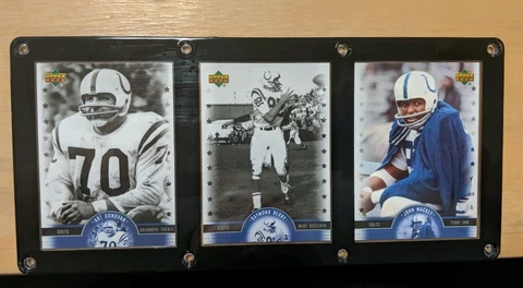 BALTIMORE COLTS 3 CARD PLAQUE ART DONOVAN RAYMOND BERRY JOHN MACKEY Cover