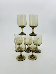 7pcs Libbey Tawney Tulip Glass 5 1/2” Wine Glasses Goblets - Picture 1 of 11