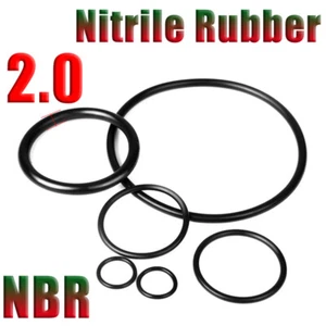 O Ringe Nitrilkautschuk Öl Resistent Draht Durchmesser 2.0mm Dichtring Schwarz - Picture 1 of 12