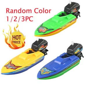 1/2/3PZ Speed Boat Vasca da Bagno Giocattoli Acqua Colore Casuale Orologeria Bambini Regali Compleanno - Foto 1 di 7
