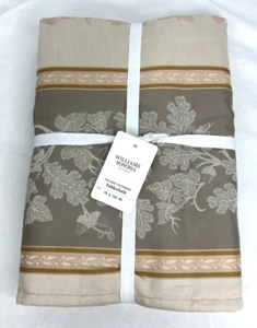 Williams Sonoma Jacquard Fall Foliage Table Cloth Tan Gold 70 x 126 Thanksgiving - Picture 1 of 4