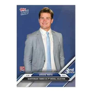 Drake Maye - 2024 Topps Now 3rd Overall Pick #D3 RC New England Patriots - Bild 1 von 1