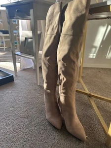 Jessica Simpson Adysen Over-The-Knee Boot Beige Size 8.5M/39.5 - Picture 1 of 3