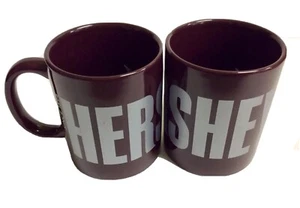 2 Vintage ""HERSHEYS"" Schokolade 12 Unzen Kaffeetasse, braun, seit 1894 hergestellt von Galerie - Bild 1 von 7