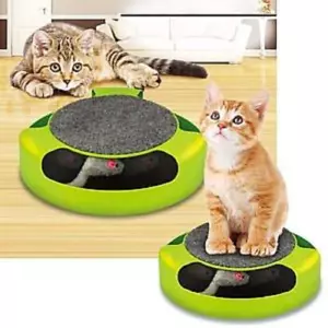 Mouse Catch Cat Toy Groomer Scratch Pad Pet Fun Kitten Interactive Playtime New - Picture 1 of 9